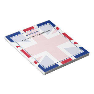 Personalised UK United Kingdom Flag Notepad