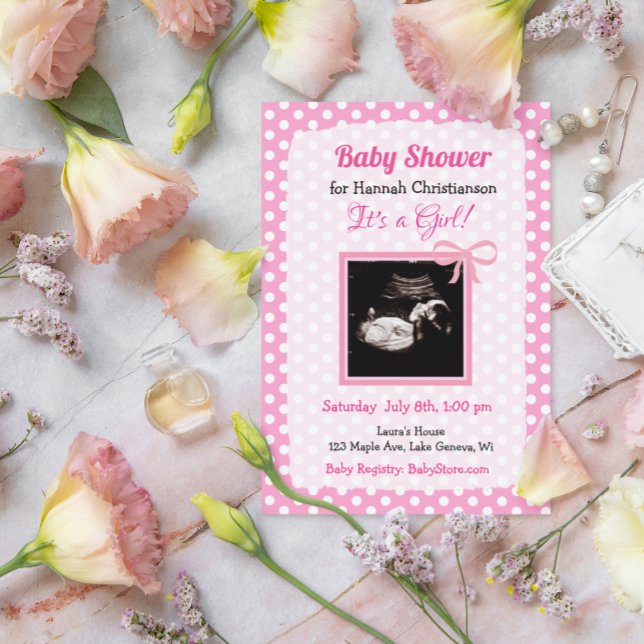 Personalised Ultrasound Picture Baby Shower  Invitation (Creator Uploaded)