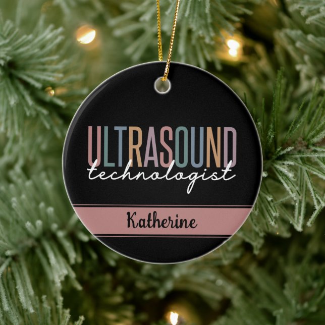 Personalised Ultrasound Technologist Gifts Ceramic Tree Decoration (Tree)