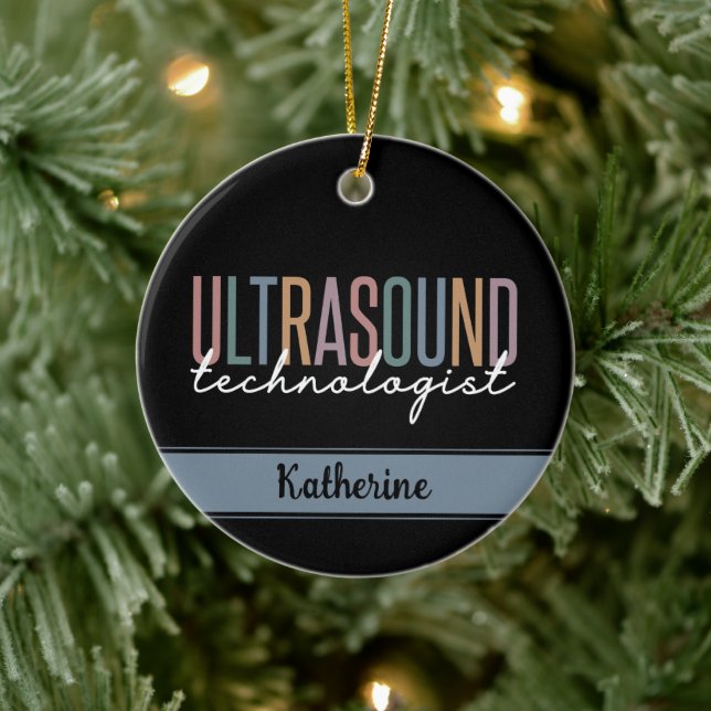 Personalised Ultrasound Technologist Gifts Ceramic Tree Decoration (Tree)