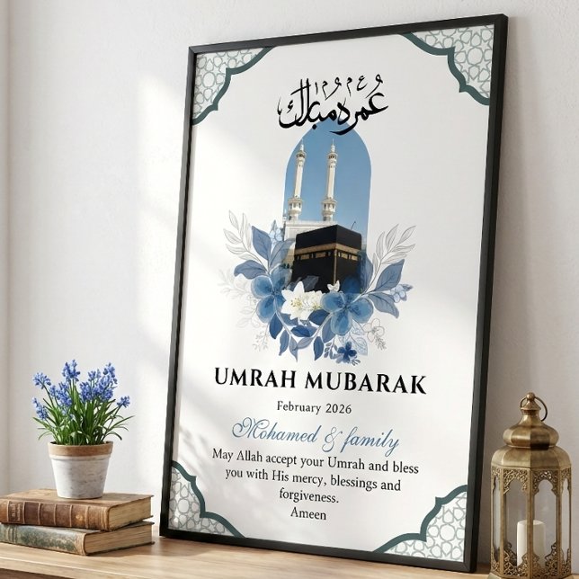 Personalised Umrah Mubarak Islamic Wall Art Poster (Creator Uploaded)