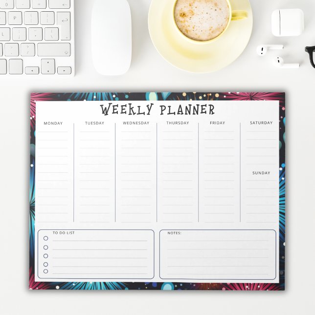 Personalised Undated Vertical Weekly Planner Notepad (Creator Uploaded)