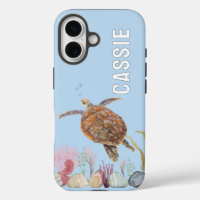 Personalised Under The Sea Turtle Blue