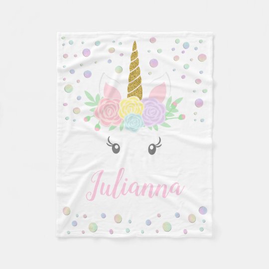 personalised unicorn blanket