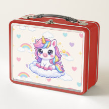 Personalised Unicorn Back to School Lunch Box