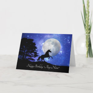 Personalised Unicorn Birthday Card with Any Name
