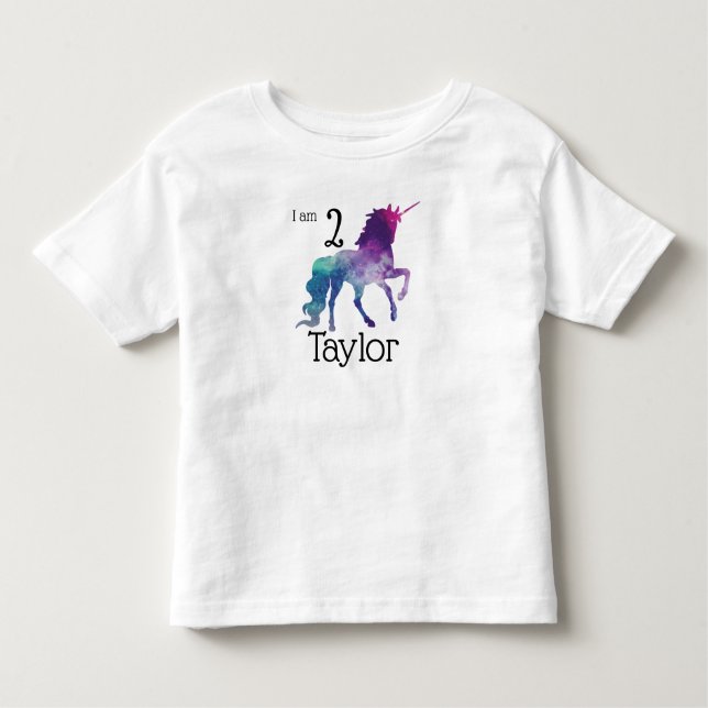 Personalised Unicorn Birthday Top (Front)