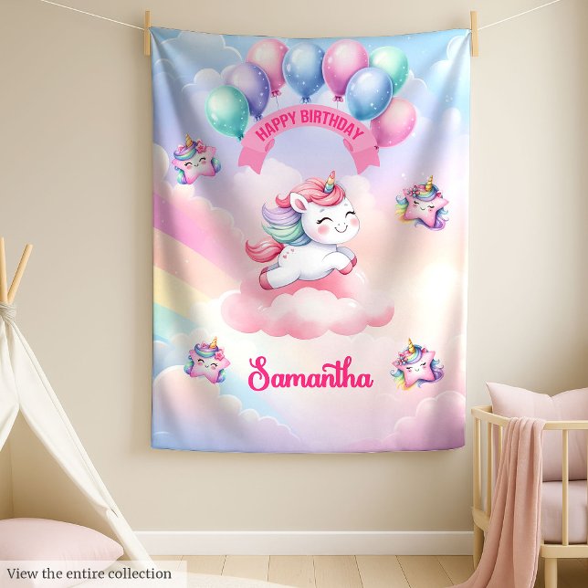 Personalised Unicorn Blanket for Girl Birthday (Personalized Unicorn Blanket for Girl Birthday)