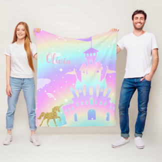personalised unicorn blanket - girls unicorn gift 