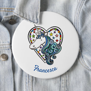 Personalised Unicorn Button Badge