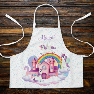 Personalised Unicorn Cute Kids Cooking Apron