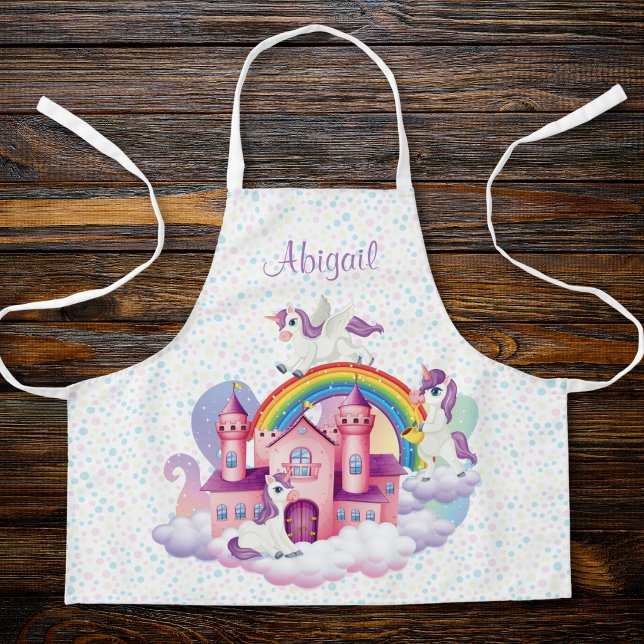 Personalised Unicorn Cute Kids Cooking Apron (Creator Uploaded)