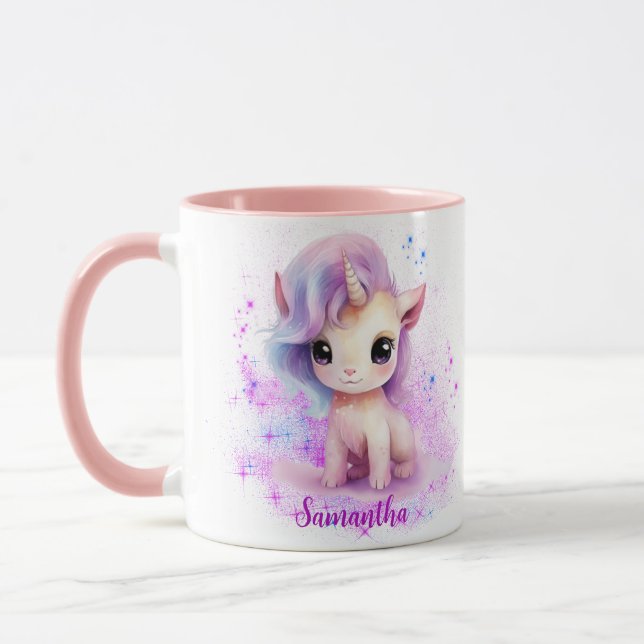 Personalised Unicorn Design Mug (Left)