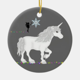Personalised Unicorn, Fairy and Christmas Tree Ceramic Tree Decoration