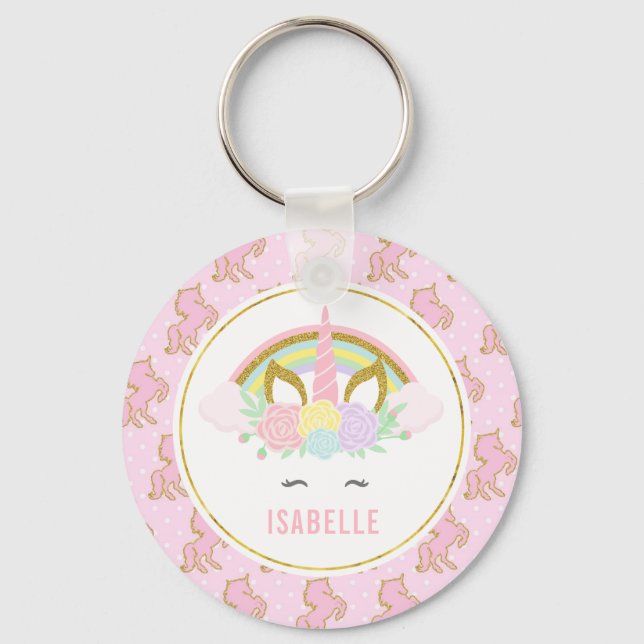 Personalised Unicorn Keychain (Front)