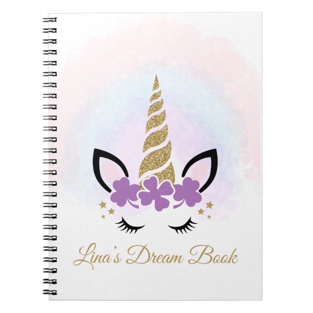 Personalised Unicorn Notebook (Front)