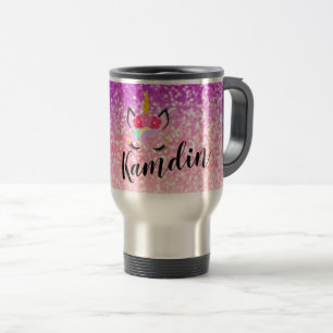 Personalised Unicorn Ombre 15 ounce coffee mug