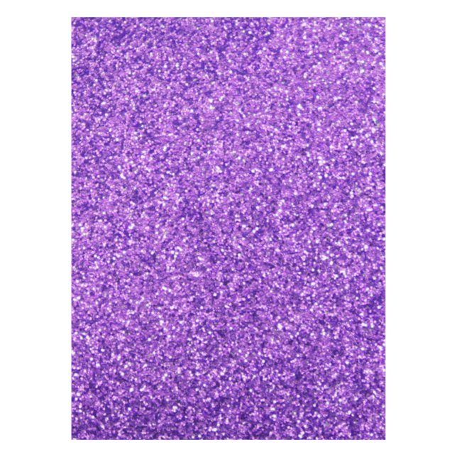 Personalised Unicorn Purple Glitter Tablecloth (Front)