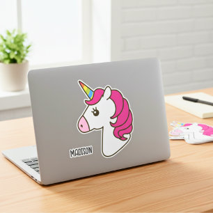 Personalised Unicorn Vinyl Sticker