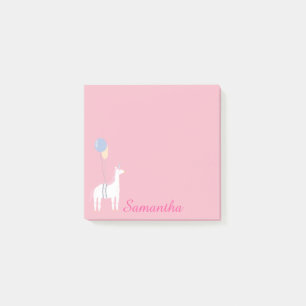 Personalised Unicorn with Balloons Post-It Notes
