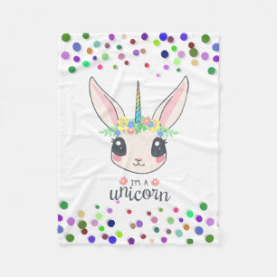 Personalised Unicorn with Pony Fleece Blanket