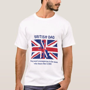 Personalised UNION JACK British Dad T-Shirt