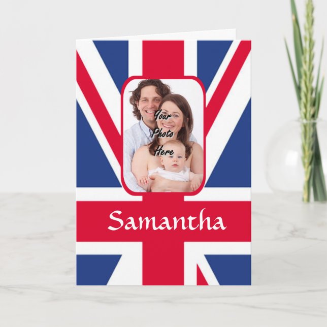 Personalised union jack card (Front)