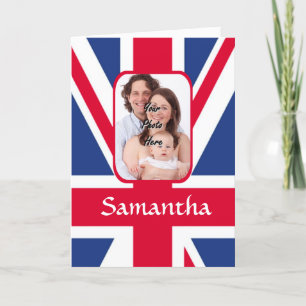 Personalised union jack card