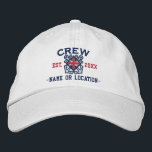 Personalised Union Jack Flag Crew Nautical Embroidered Hat<br><div class="desc">A classic crossed anchors nautical style with a Union Jack flag applique,  a custom personalised embroidered cap for a crew member of special occasions. 
 
 


 
Use the "Ask this Designer" link to contact us with your special design requests or for some assistance with any of your customisation needs.</div>
