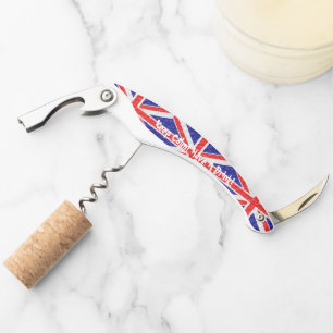 Personalised Union Jack Flag Design Corkscrew