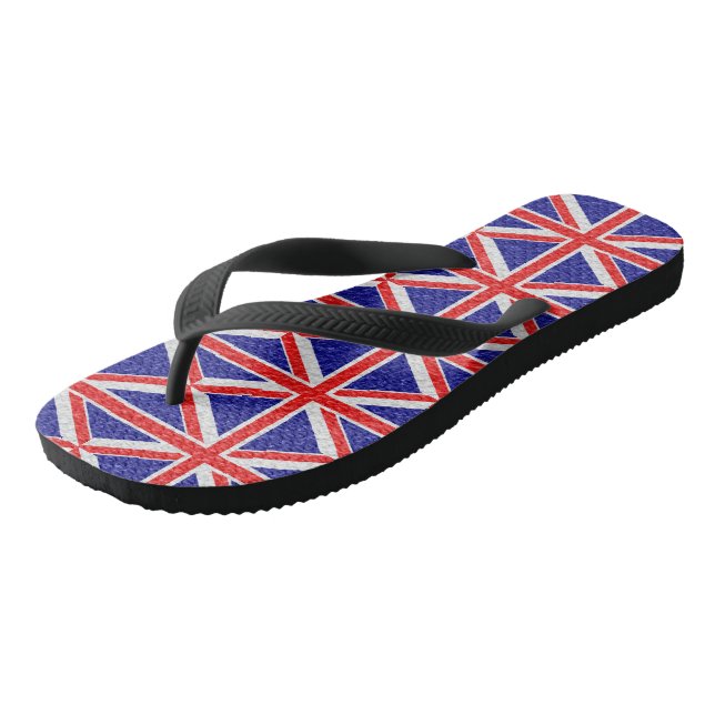 Personalised Union Jack Flag Design Jandals (Angled)