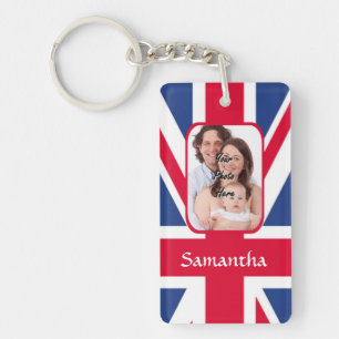 Personalised union jack key ring