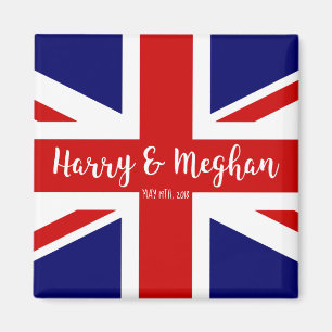 Personalised Union Jack   Royal Wedding Magnet