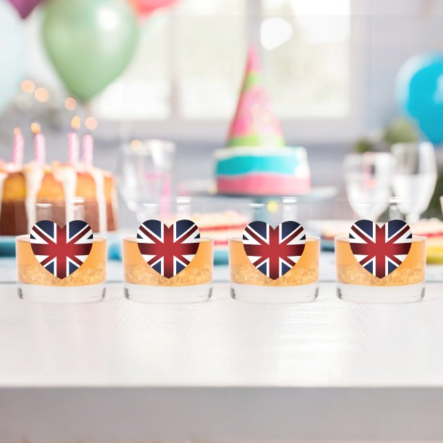 Personalised union jack wedding party glasses (Insitu (Birthday))