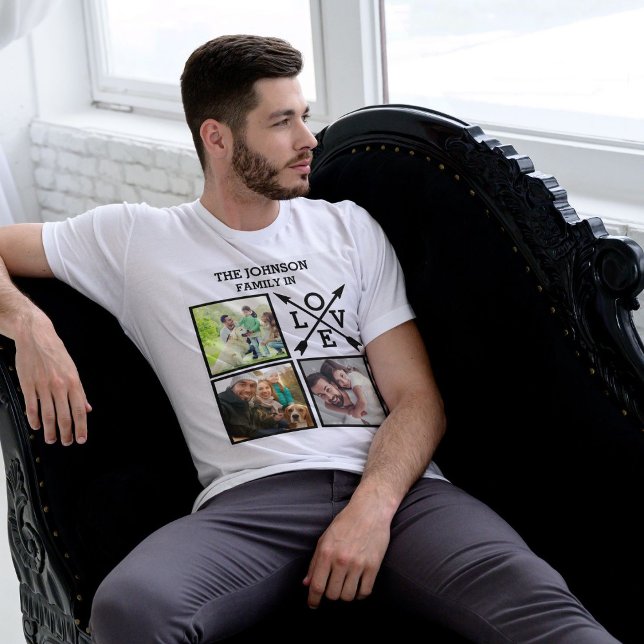 Personalised Unique Family In Love Photo Collage T-Shirt (Creator Uploaded)