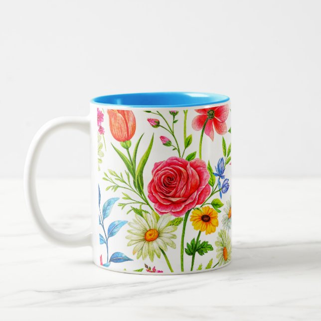 Personalised – Unique Gift Idea for Birthday  Two-Tone Coffee Mug (Left)