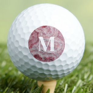Personalised Unique Pink Monogram Golf Balls