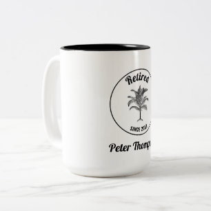 Personalised Unique Retirement Gift Two-Tone Coffee Mug