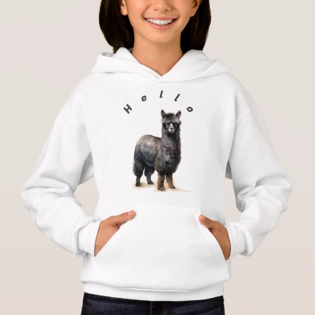 Personalised Unisex Child’s Hello Llama. Llama (Front)
