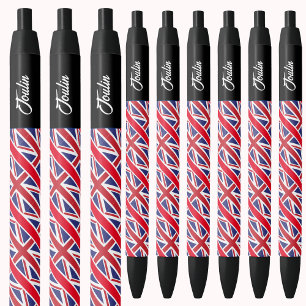 Personalised United Kingdom Flag                 Black Ink Pen