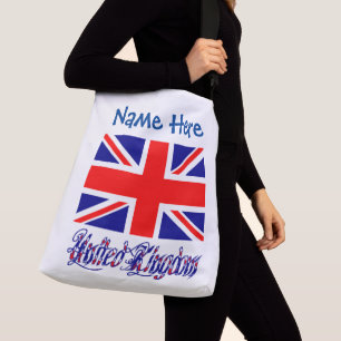 Personalised United Kingdom Flag Heritage Crossbody Bag