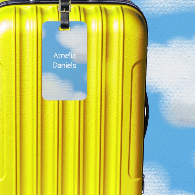 Personalised Up In The Clouds  Luggage Tag (Creator Uploaded)