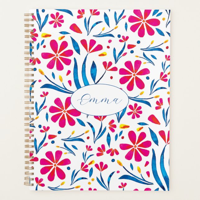 Personalised Uplifting Floral Pattern Planner (Front)