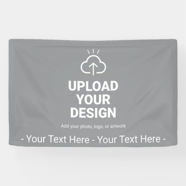 Personalised Upload Your Design and Text Banner (Horizontal)