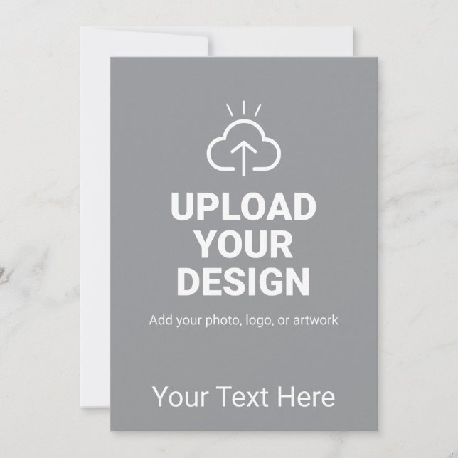 Personalised Upload Your Design and Text Invitation (Front)