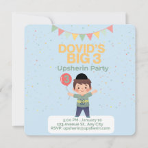 Personalised Upsherin Invitation-Earth Tones