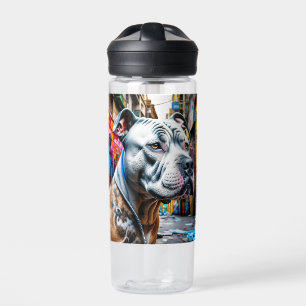 Personalised Urban Graffiti Street Art Pitbull Water Bottle