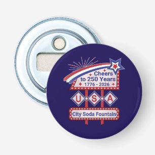 Personalised USA 250–Patriotic Retro Marquee Bottle Opener