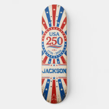 Personalised USA America 250 Skateboard
