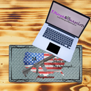 Personalised USA Flag AR15 Shall Not Be Infringed Desk Mat